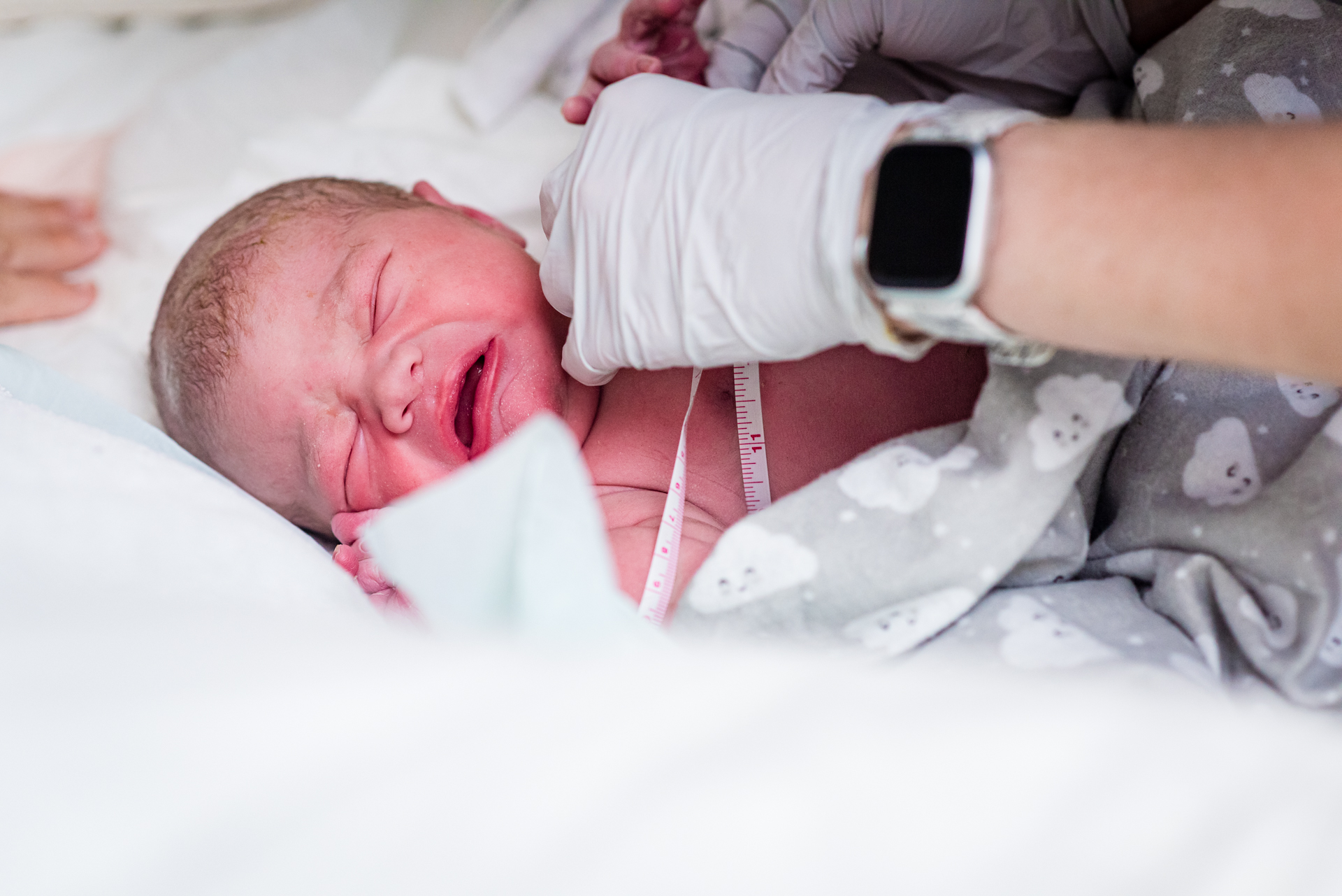measuring baby's chest