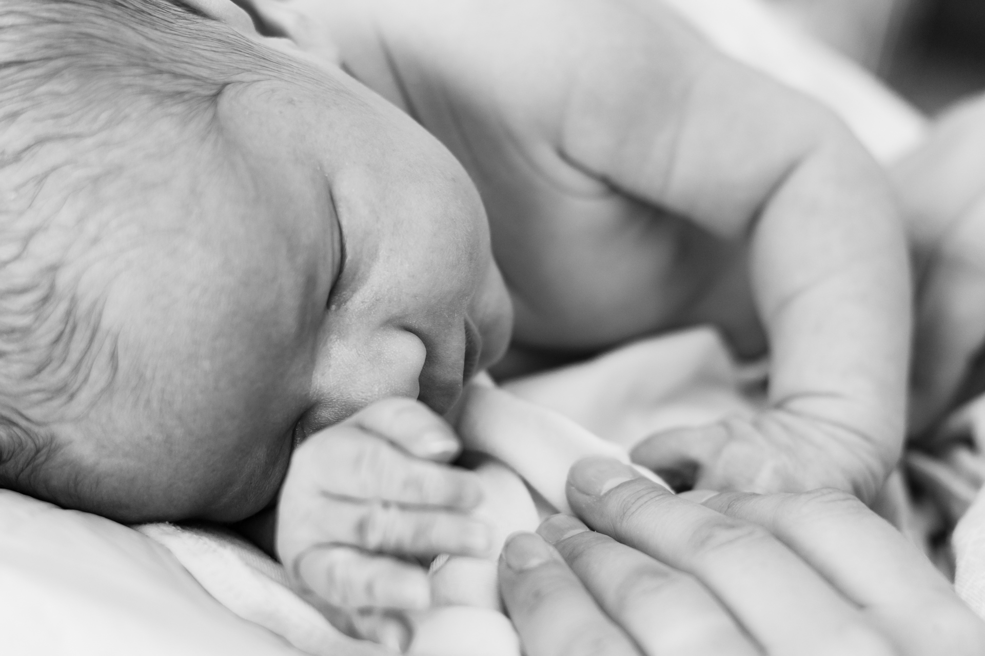 sleeping newborn baby