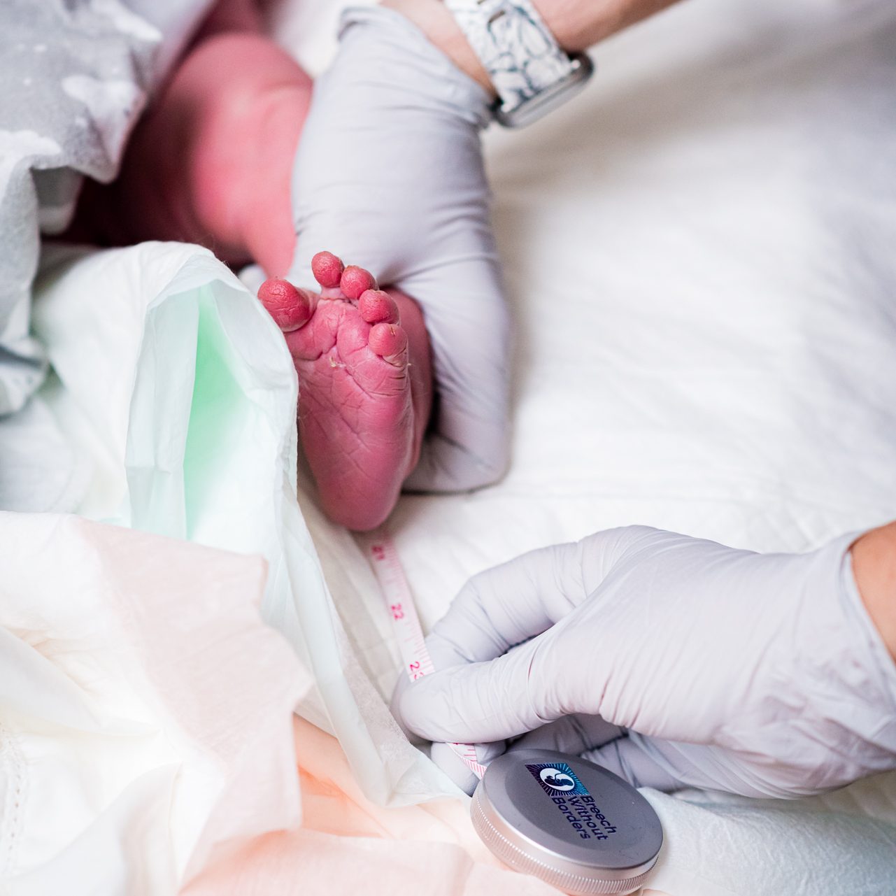 baby being measured